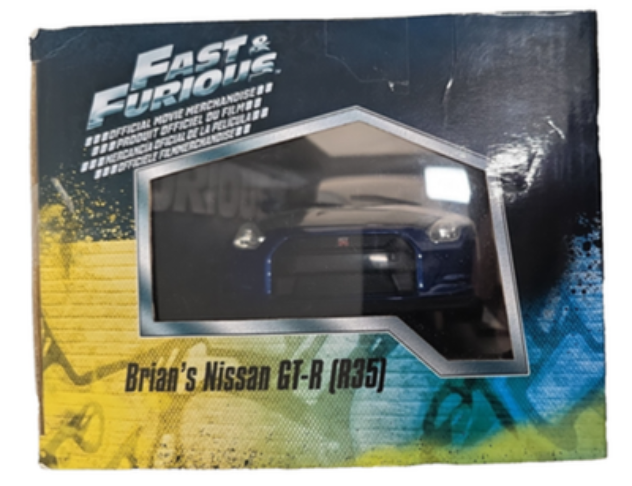 Jada Fast & Furious 7 2009 Nissan GT-R R35 1:18 Brian's Blue 97035 Boxed Diecast