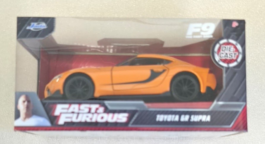 Jada Fast & Furious F9 Toyota GR Supra Die Cast Model Car Orange NIB 1:32