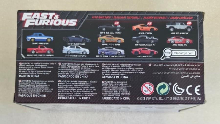 Jada Fast & Furious F9 Toyota GR Supra Die Cast Model Car Orange NIB 1:32
