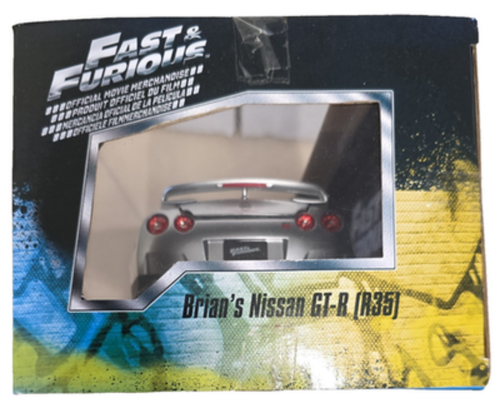 Jada Fast & Furious Nissan GT-R R35 1:18 Brian's Silver Boxed New Diecast
