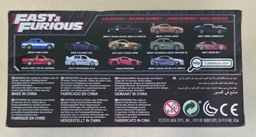 Jada Fast & Furious Tegos Pontiac Firebird Die Cast Model Car NIB 1:32