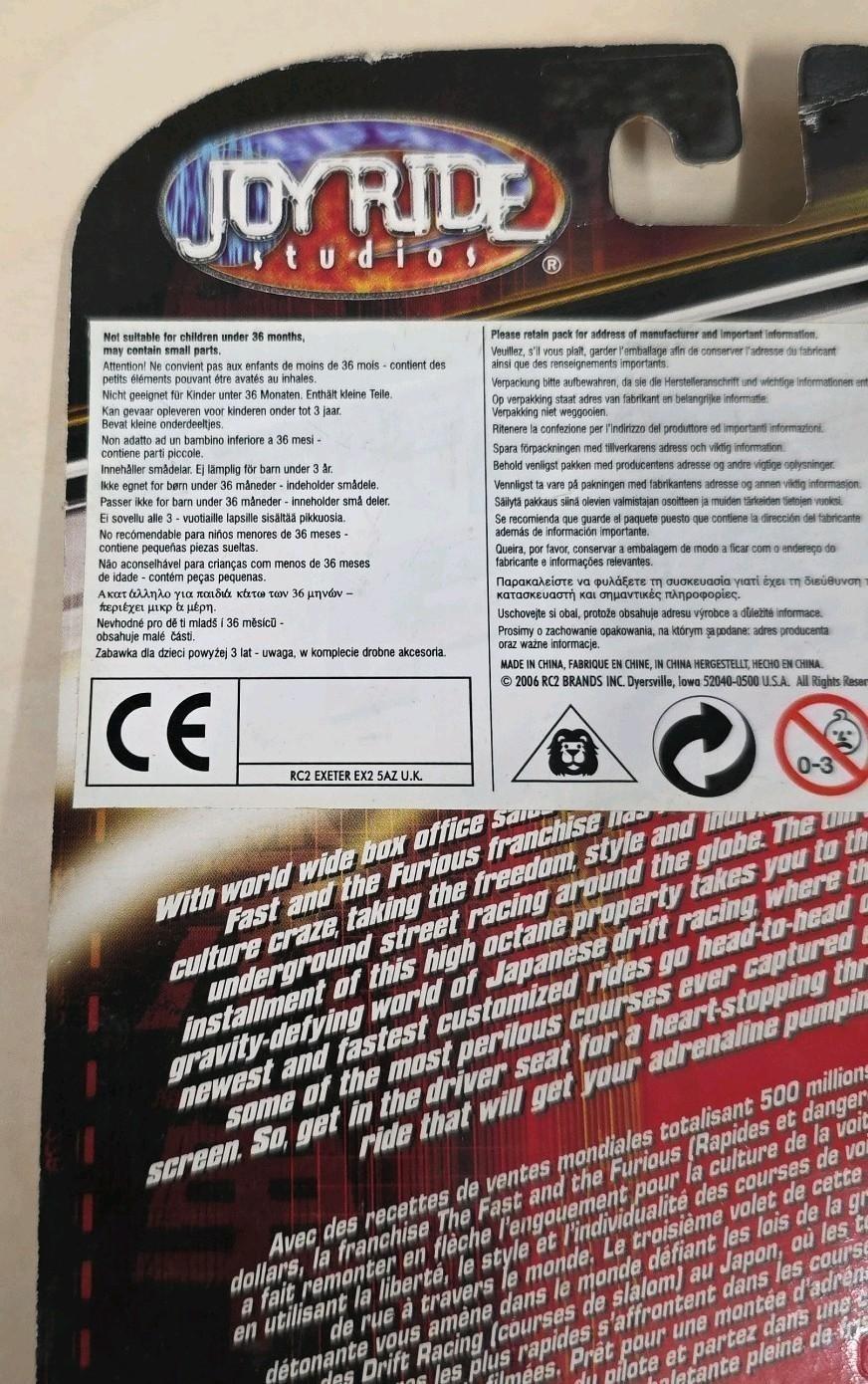 Joyride Tokyo Drift Series 1 1970 Chevy Monte Carlo #1 MOC 2006 RC2 Sealed